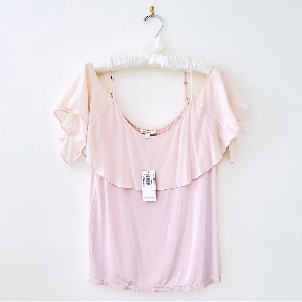 NWT Pale Blush silk and modal top stretchy